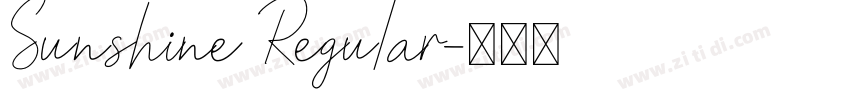 Sunshine Regular字体转换
